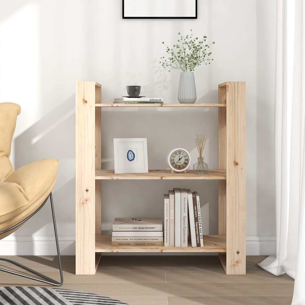 bogskab/rumdeler 80x35x91 cm massivt træ fyrretræ