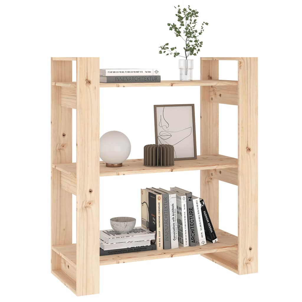 bogskab/rumdeler 80x35x91 cm massivt træ fyrretræ