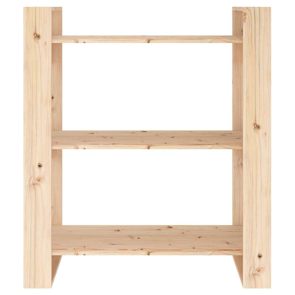 bogskab/rumdeler 80x35x91 cm massivt træ fyrretræ