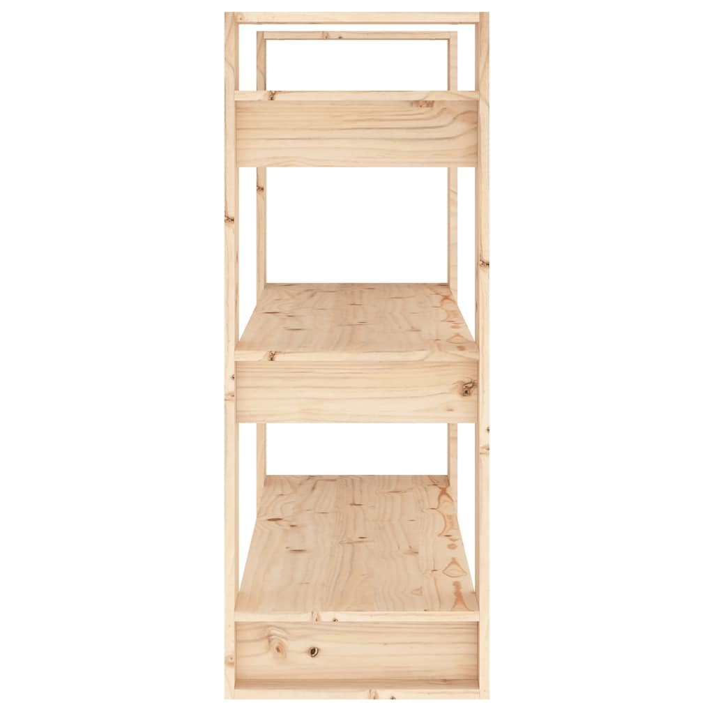 bogskab/rumdeler 80x35x91 cm massivt træ fyrretræ