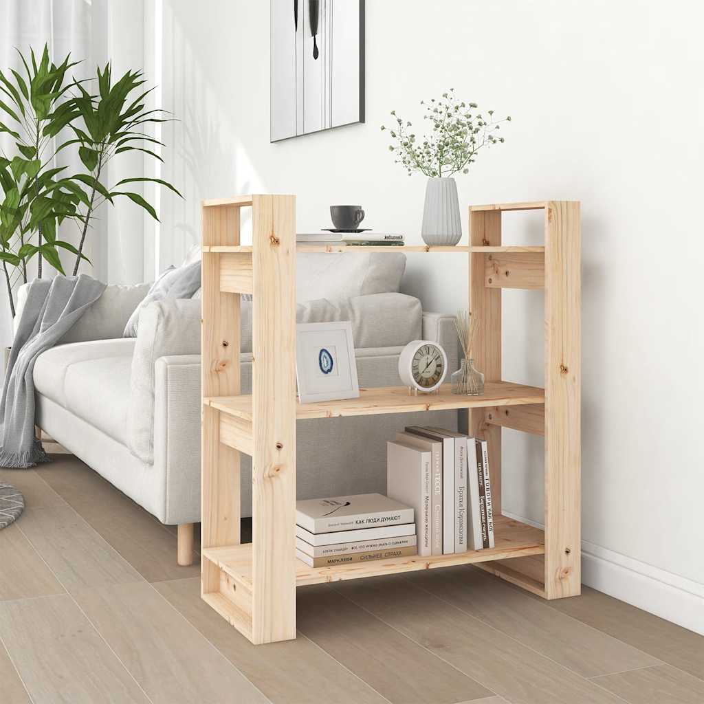 bogskab/rumdeler 80x35x91 cm massivt træ fyrretræ