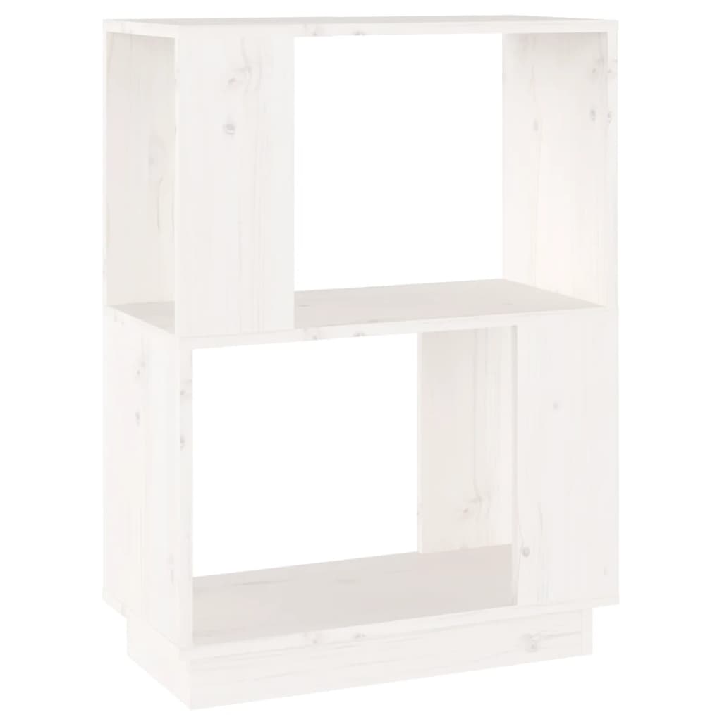bogreol/rumdeler 51x25x70 cm massivt fyrretræ hvid