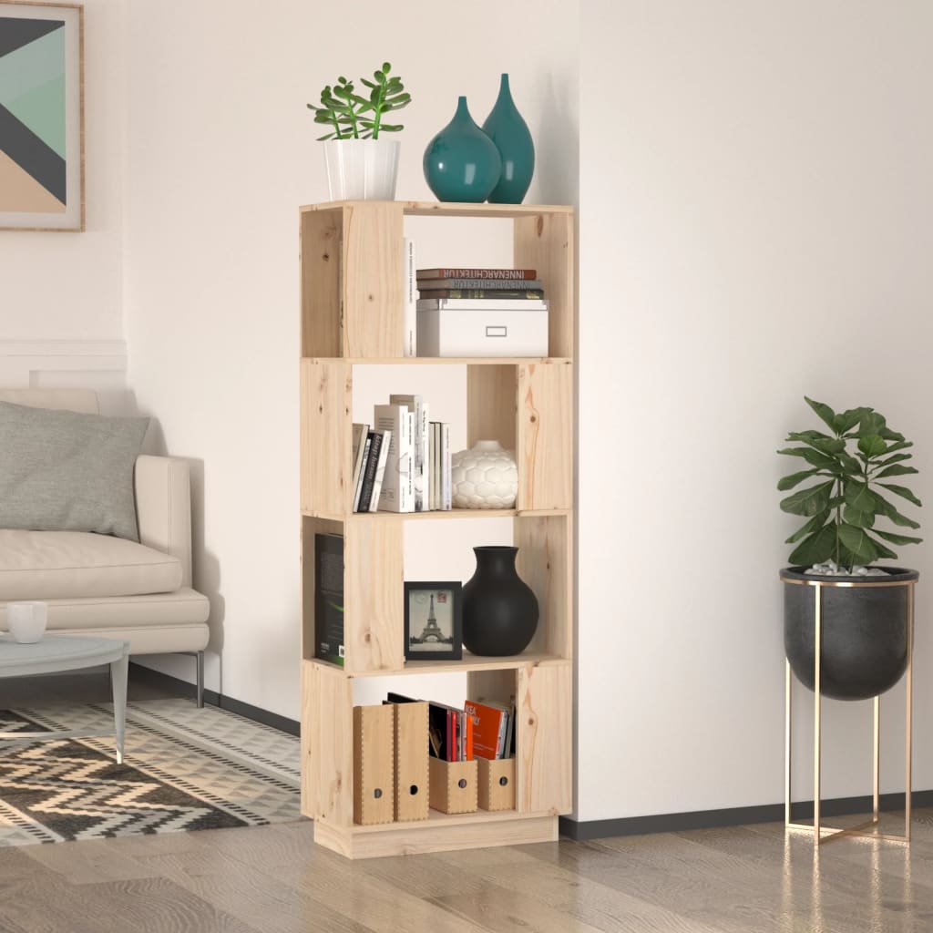 bogreol/rumdeler 51x25x132 cm massivt fyrretræ