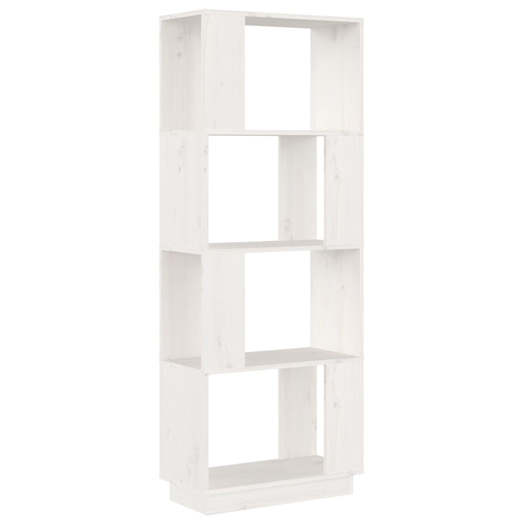 bogreol/rumdeler 51x25x132 cm massivt fyrretræ hvid
