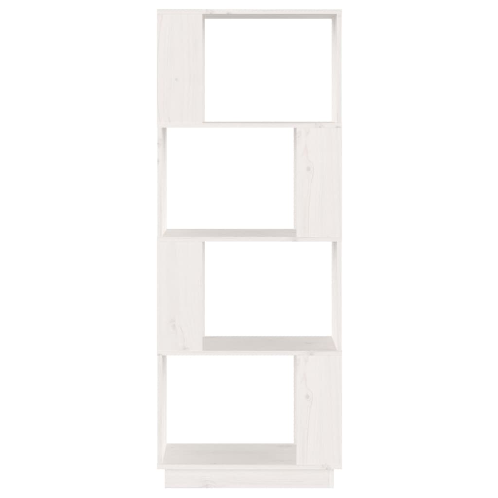 bogreol/rumdeler 51x25x132 cm massivt fyrretræ hvid