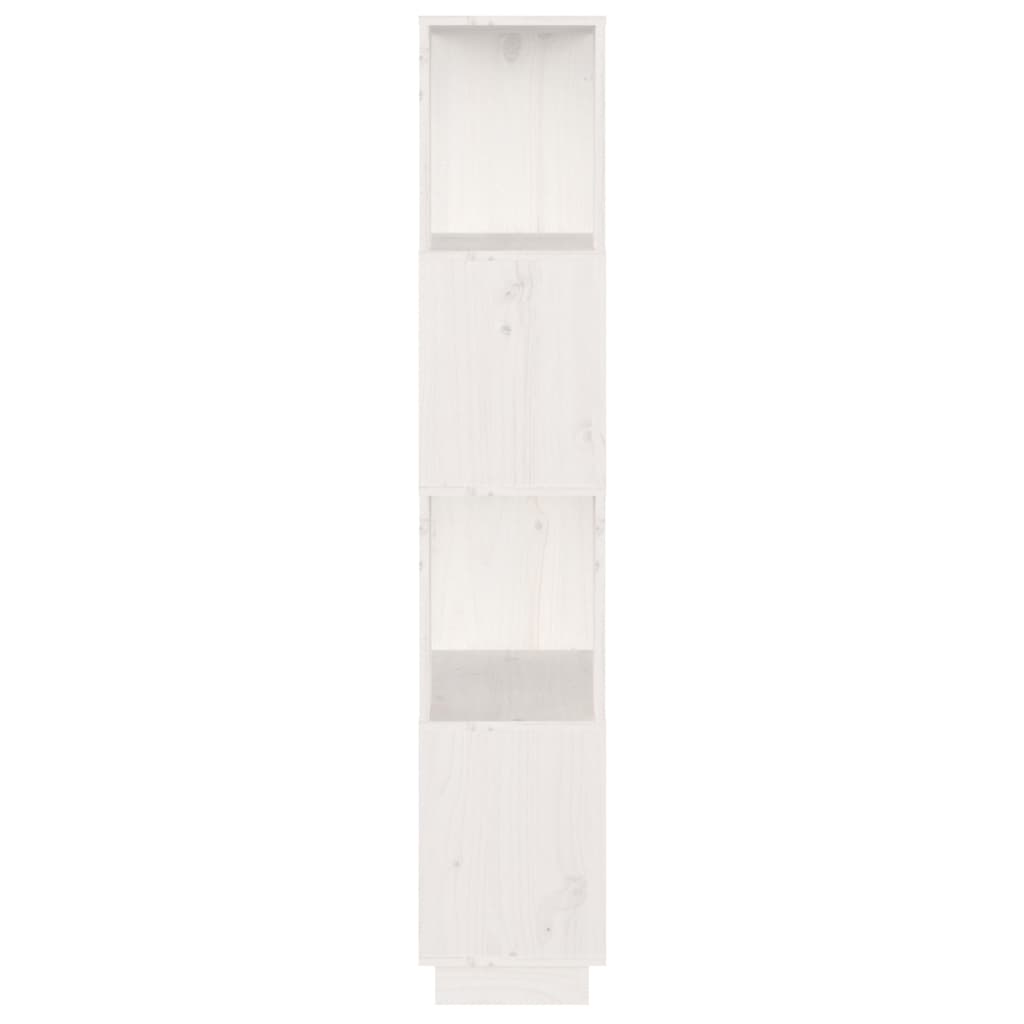 bogreol/rumdeler 51x25x132 cm massivt fyrretræ hvid