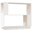 bogreol/rumdeler 80x25x70 cm massivt fyrretræ hvid
