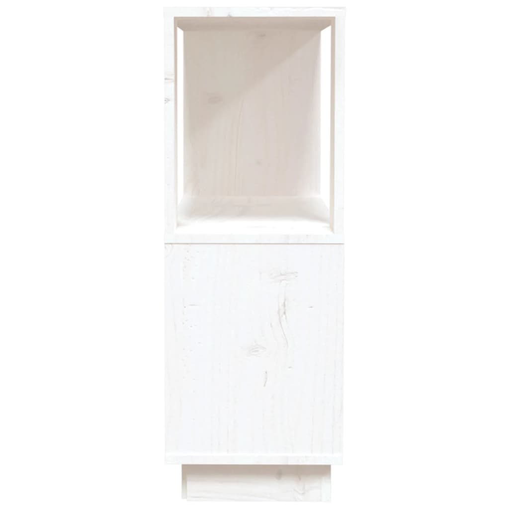 bogreol/rumdeler 80x25x70 cm massivt fyrretræ hvid