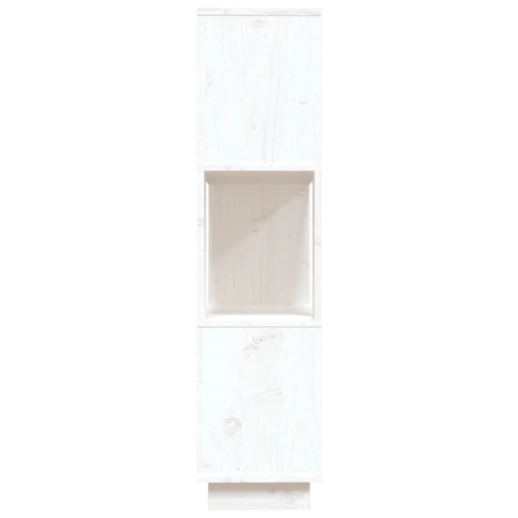 bogreol/rumdeler 80x25x101 cm massivt fyrretræ hvid