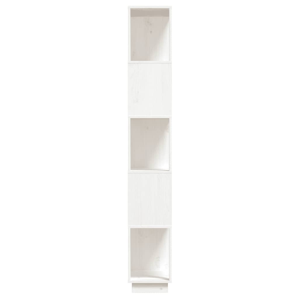 bogreol/rumdeler 80x25x163,5 cm massivt fyrretræ hvid