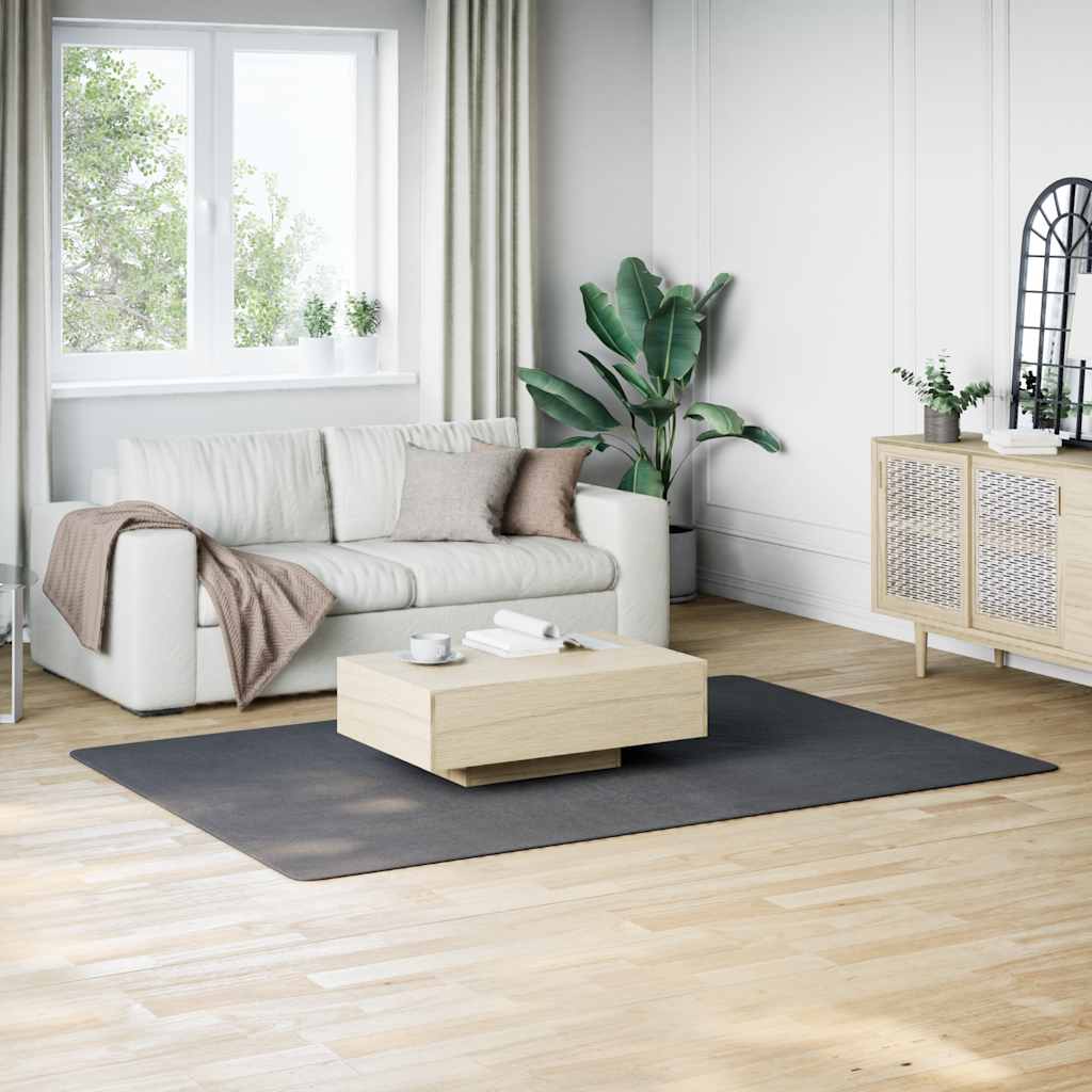 gulvtæppe 160x230 cm blødt plys skridsikkert og vaskbart grå
