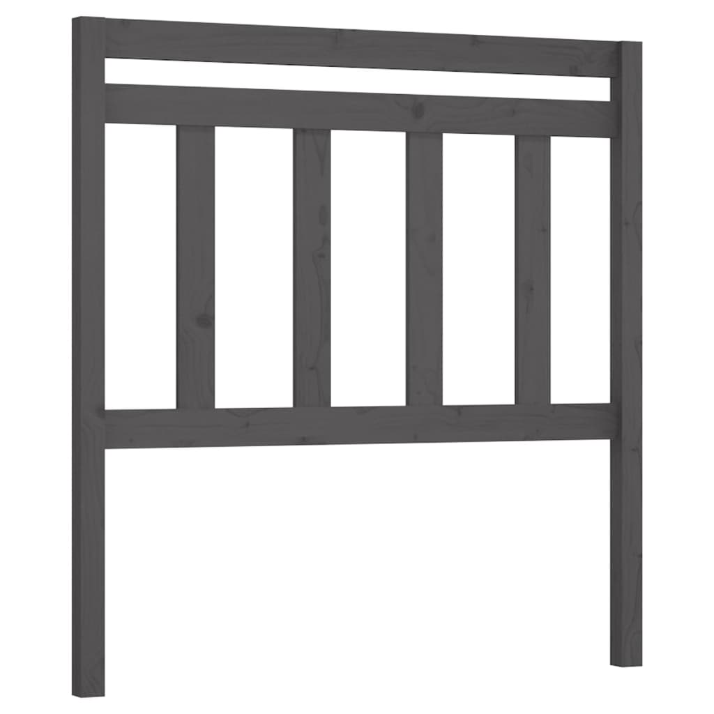 sengegærde 106x4x100 cm massivt fyrretræ grå
