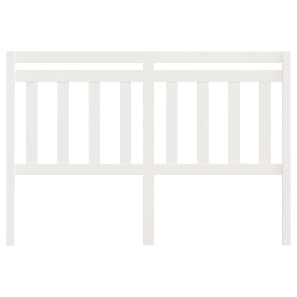 sengegærde 146x4x100 cm massivt fyrretræ hvid