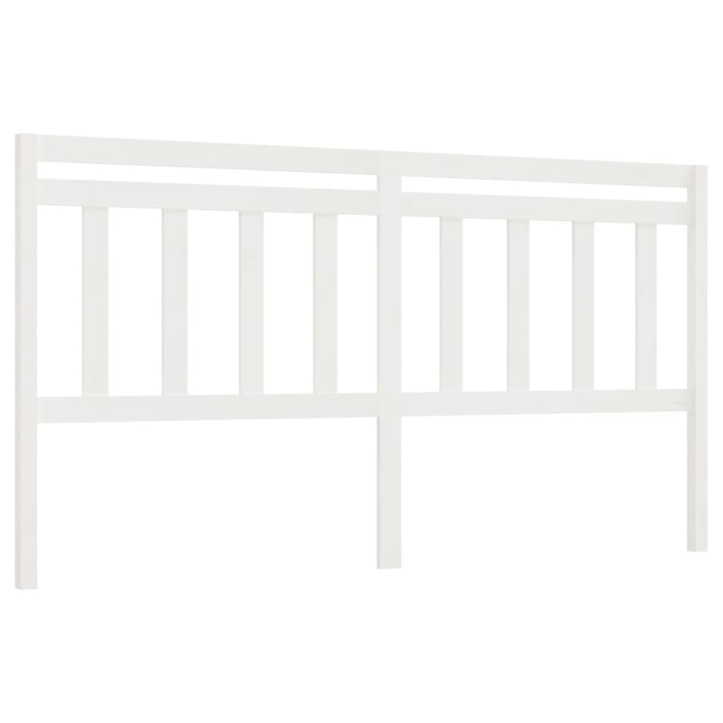 sengegærde 186x4x100 cm massivt fyrretræ hvid