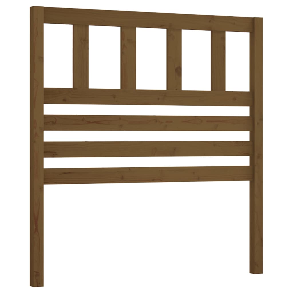 sengegærde 81x4x100 cm massivt fyrretræ gyldenbrun