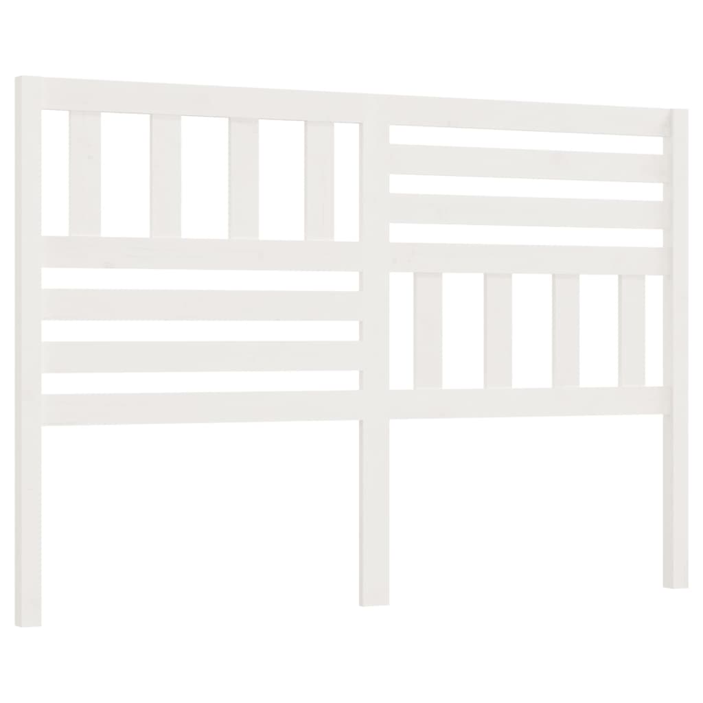 sengegærde 126x4x100 cm massivt fyrretræ hvid