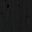 sengegærde 126x4x100 cm massivt fyrretræ sort