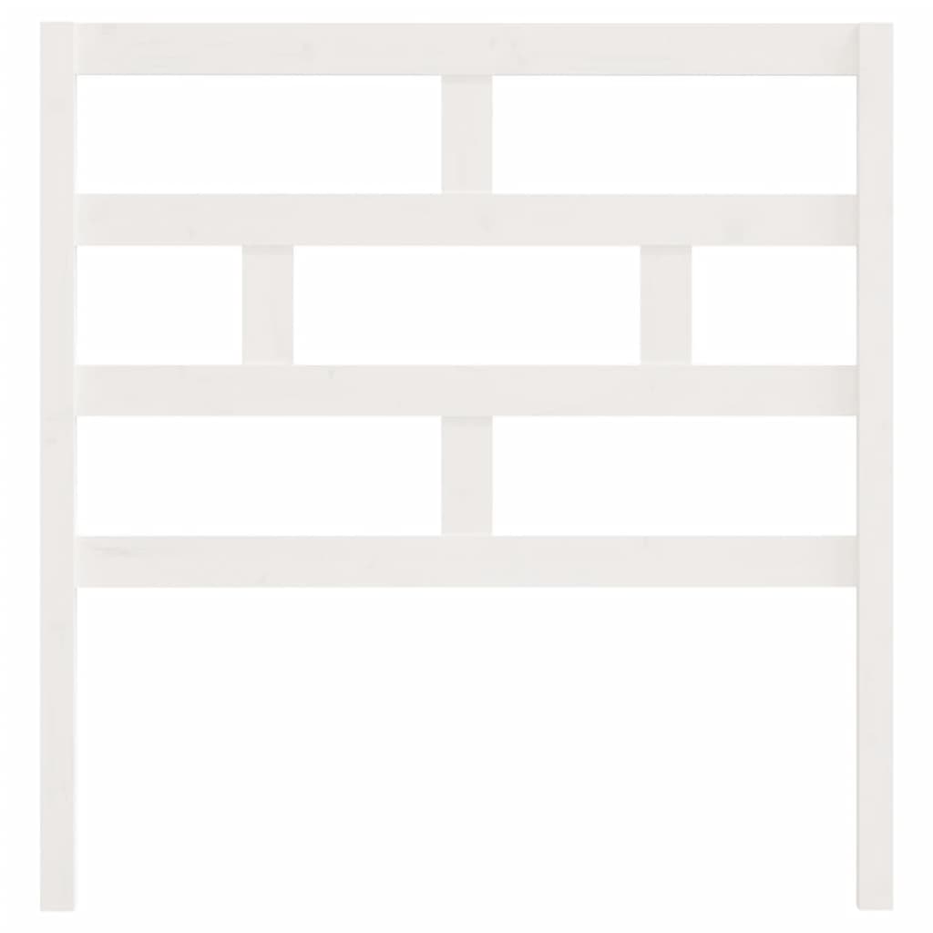 sengegærde 81x4x100 cm massivt fyrretræ hvid