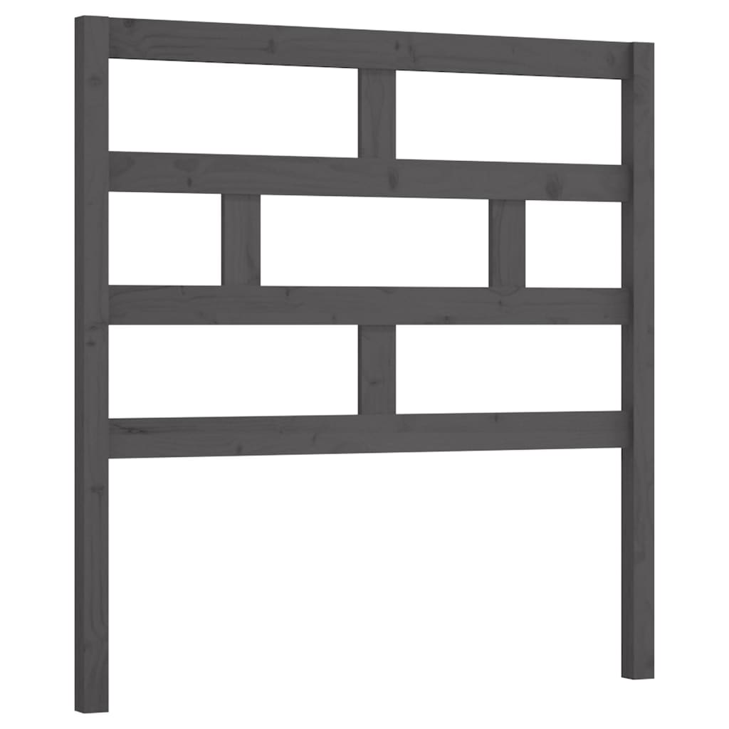 sengegærde 96x4x100 cm massivt fyrretræ grå
