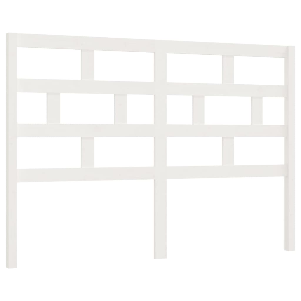 sengegærde 146x4x100 cm massivt fyrretræ hvid