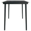 spisebordssæt til haven 5 dele grå og sort