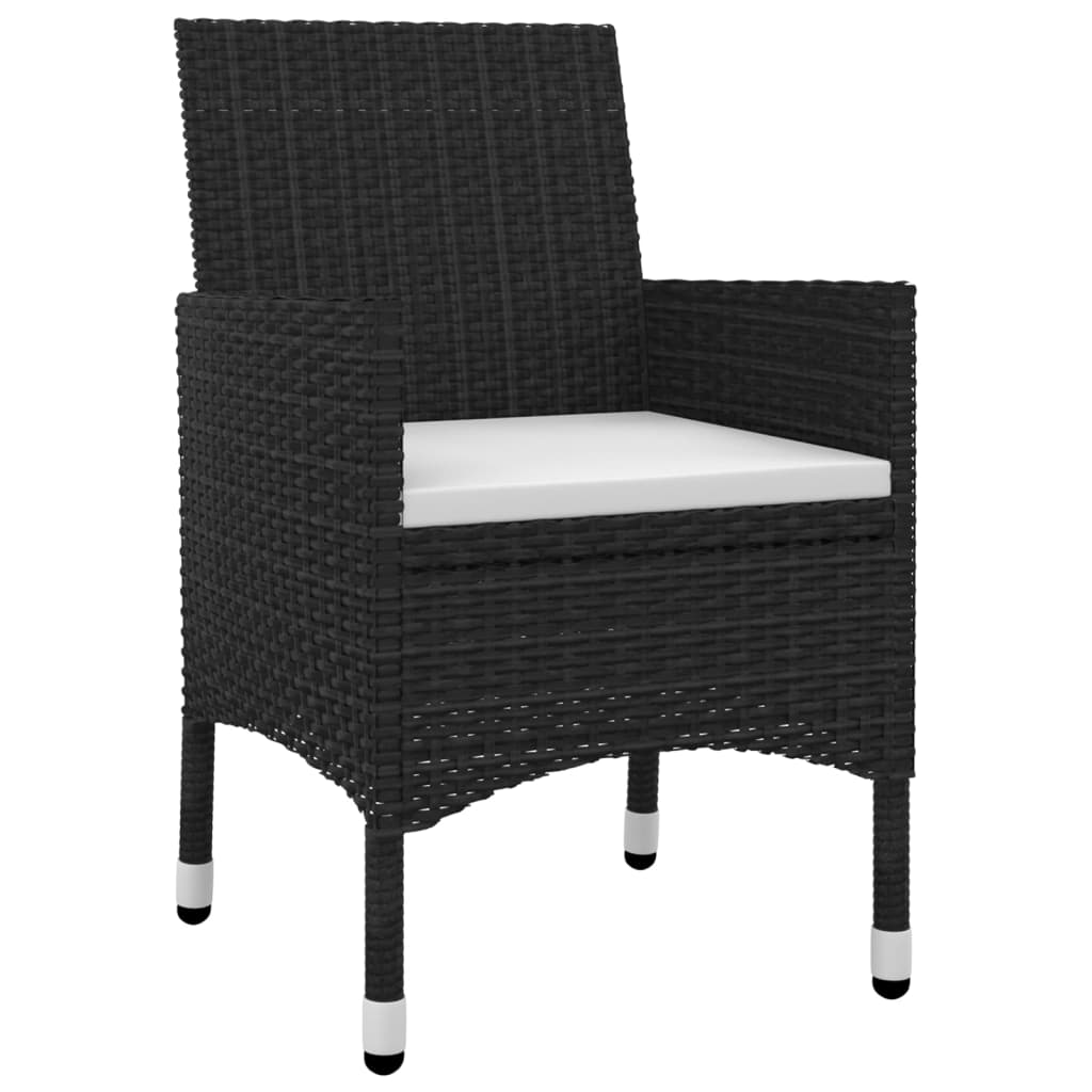spisebordssæt til haven 9 dele med hynder polyrattan og glas