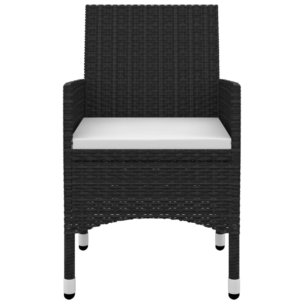 spisebordssæt til haven 9 dele med hynder polyrattan og glas