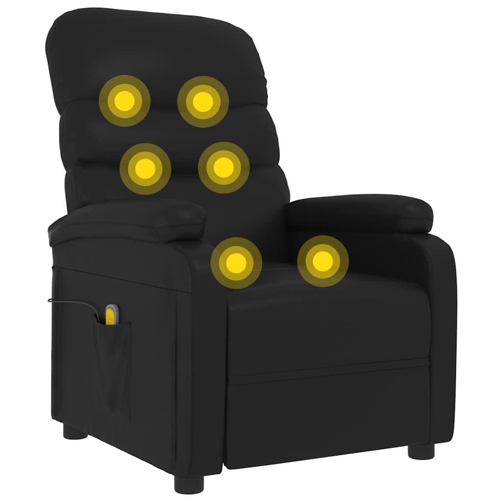 massagestol kunstlæder sort