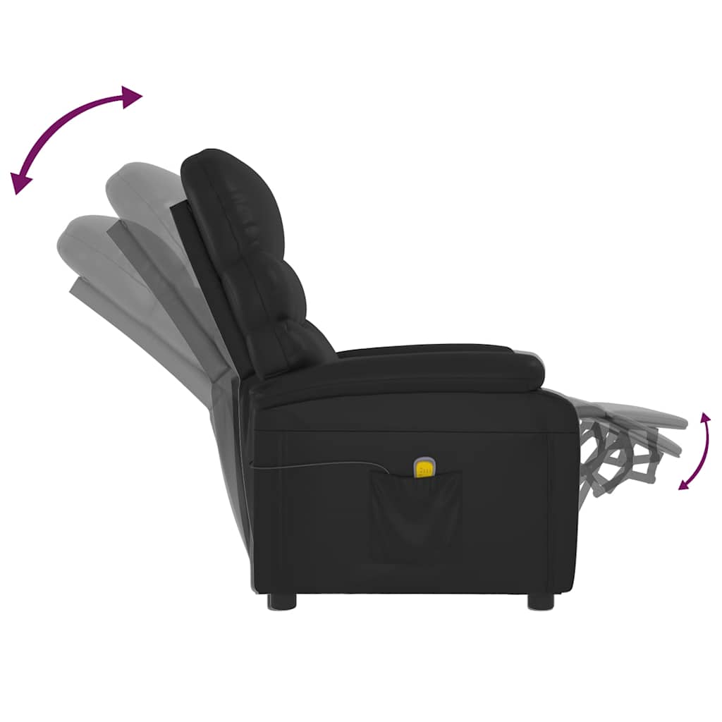massagestol kunstlæder sort