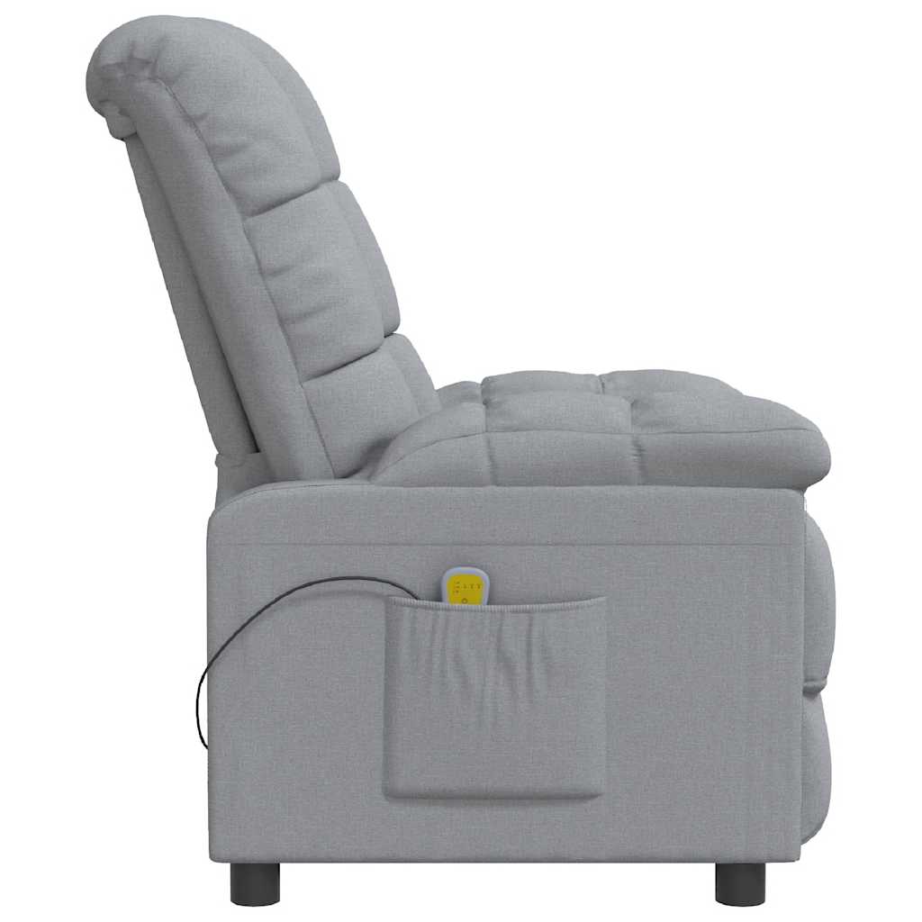 massagestol stof lysegrå
