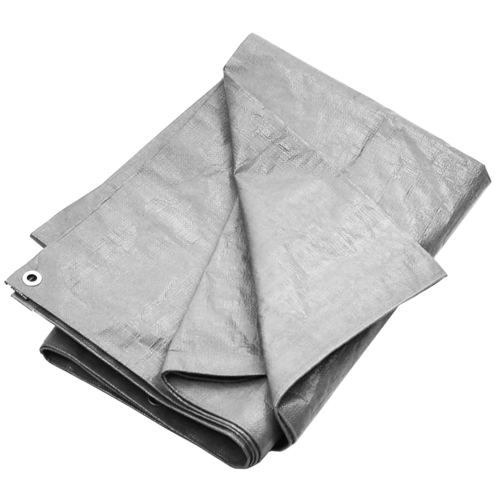 presenning 8x8 m 180 g/m² HDPE grå