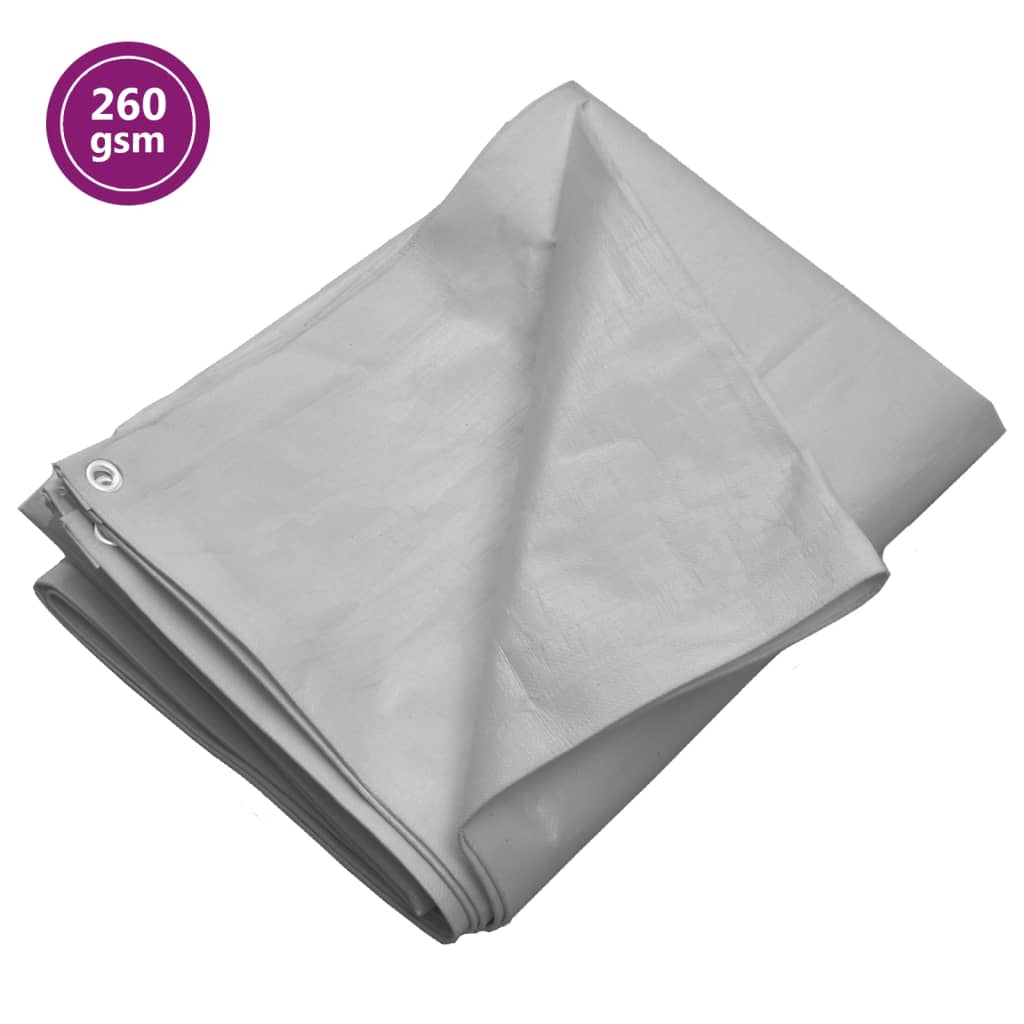 presenning 4x6 m 260 g/m² HDPE grå