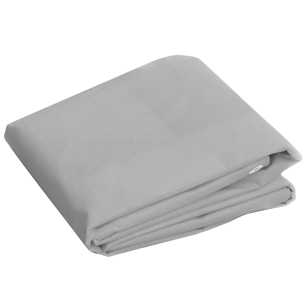 presenning 8x8 m 260 g/m² HDPE grå