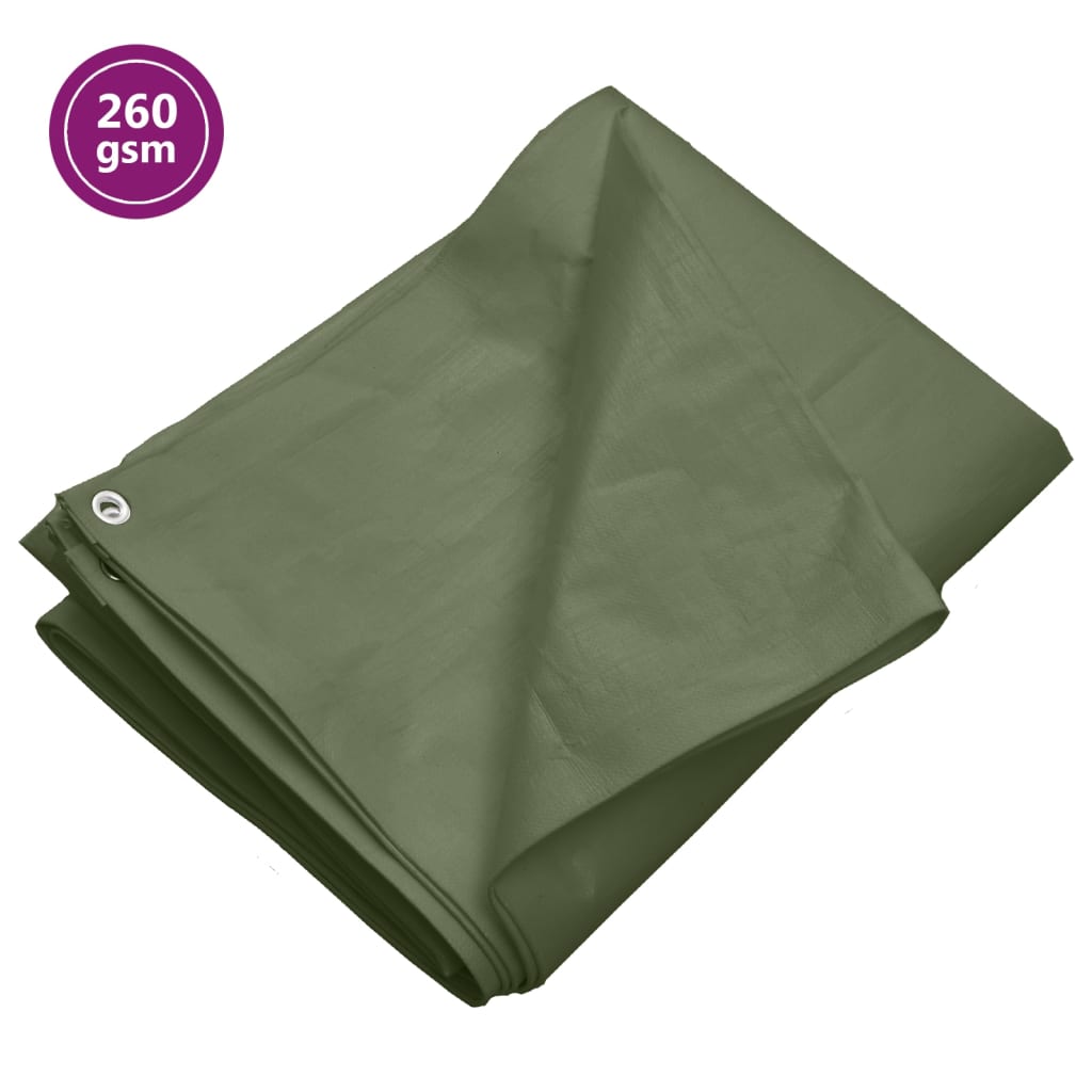 presenning 4x6 m 260 g/m² HDPE grøn