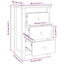 sengeborde 2 stk. 40x35x61,5 cm massivt fyrretræ sort