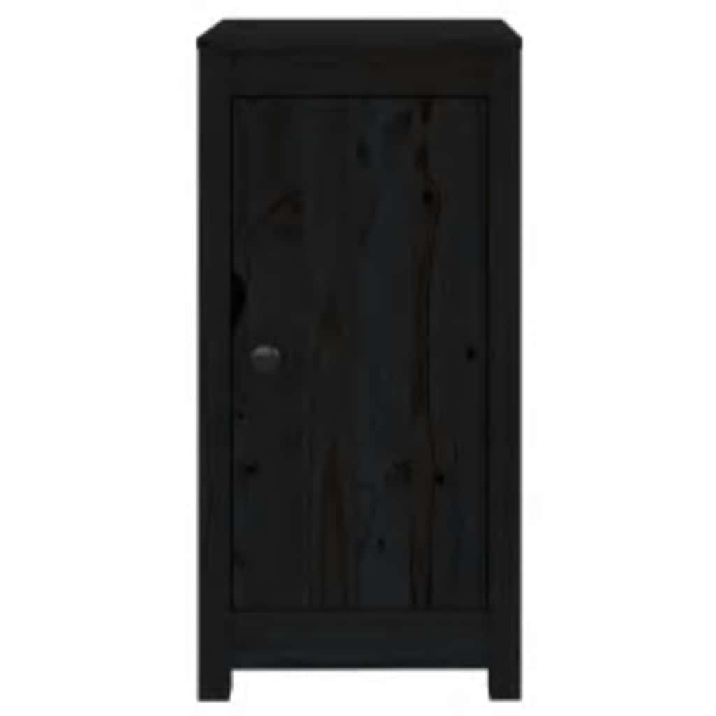 skænke 2 stk. 39x35x80 cm massivt fyrretræ sort