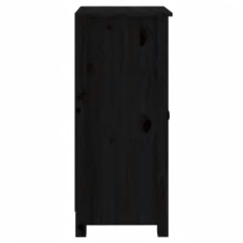 skænke 2 stk. 39x35x80 cm massivt fyrretræ sort