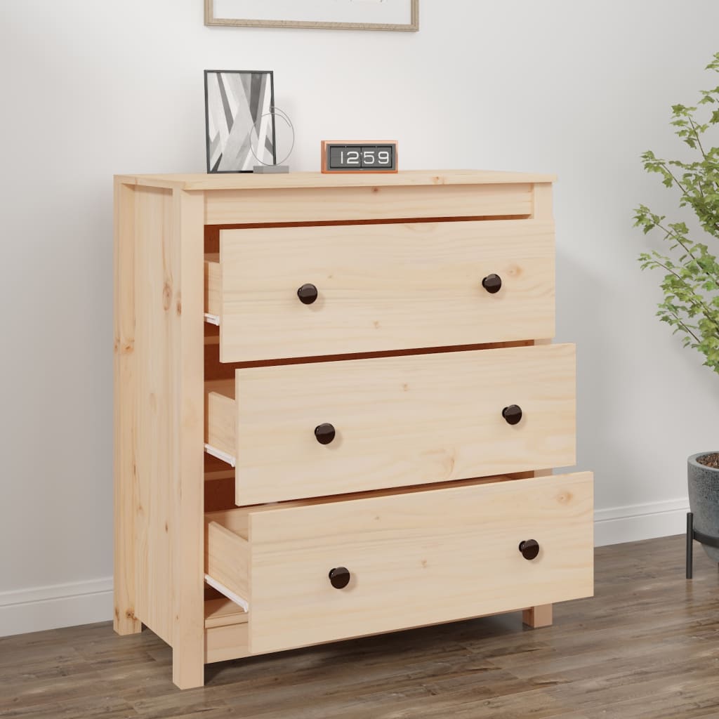 skænk 70x35x80 cm massivt fyrretræ