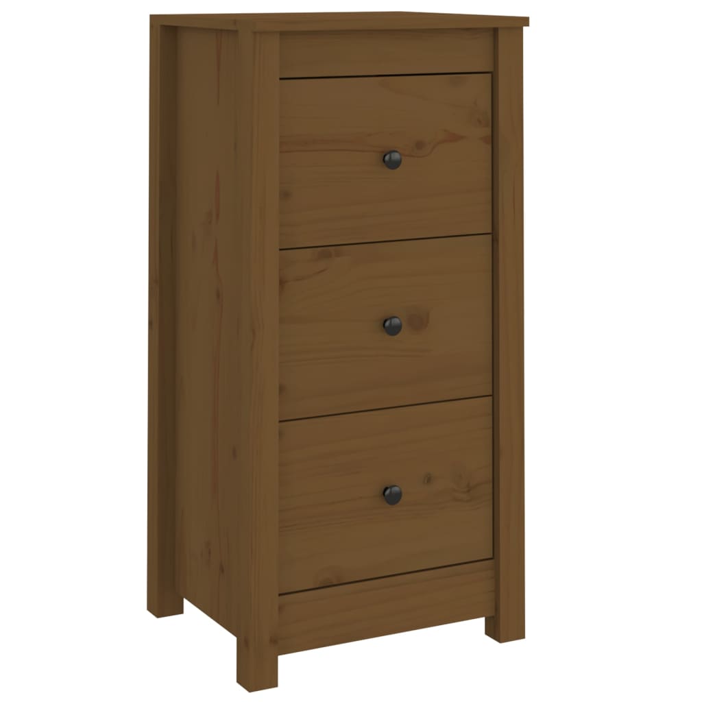 skænke 2 stk. 40x35x80 cm massivt fyrretræ gyldenbrun