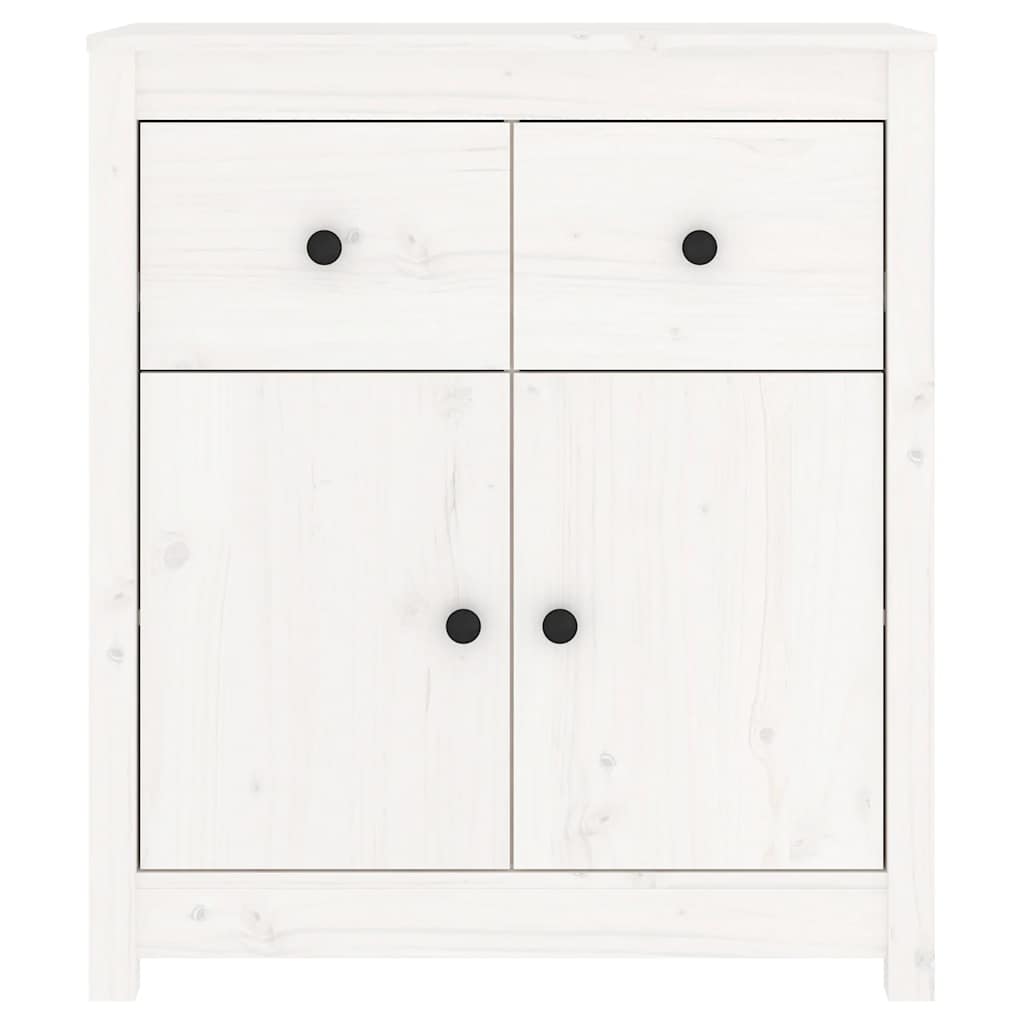 skænk 70x35x80 cm massivt fyrretræ hvid