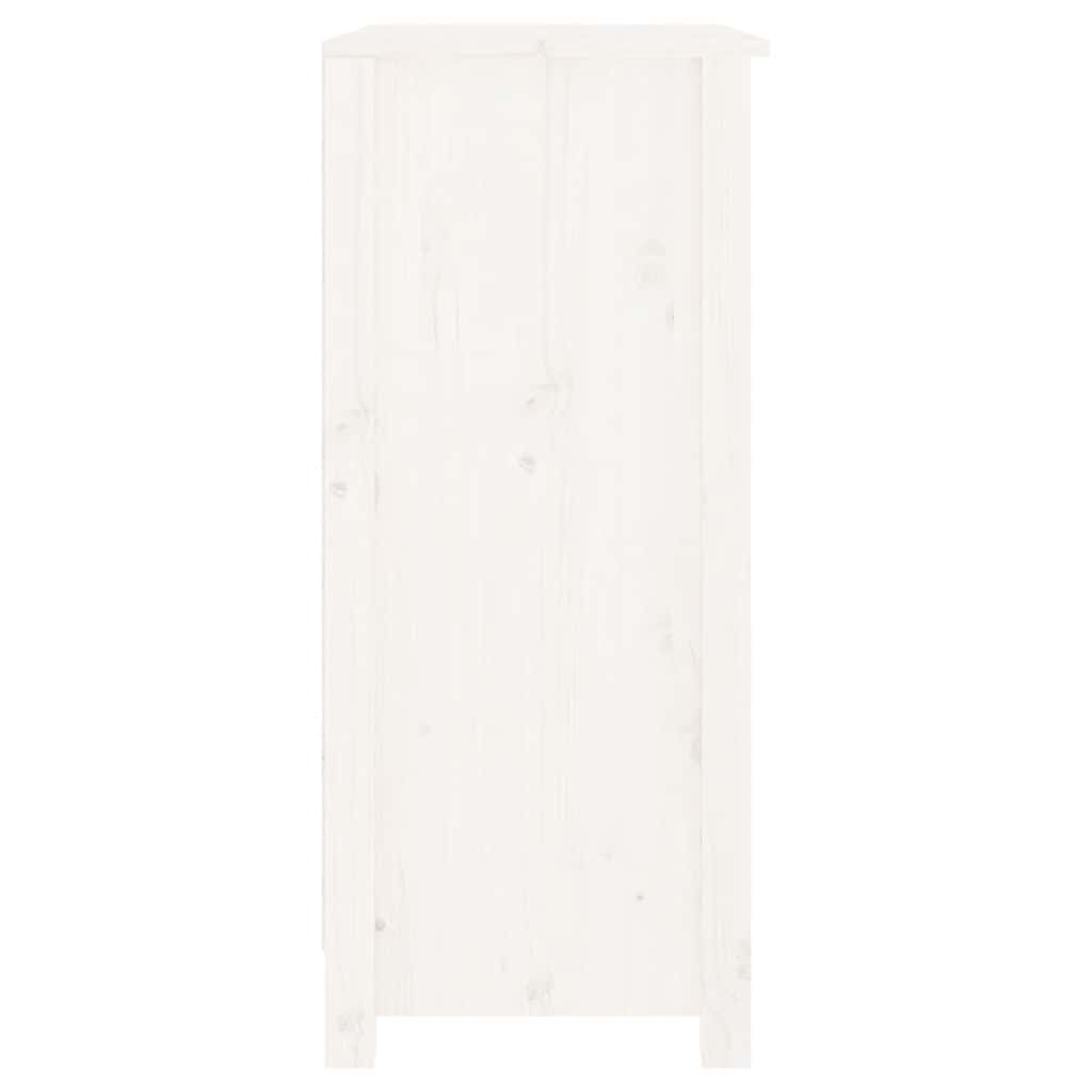 skænk 70x35x80 cm massivt fyrretræ hvid
