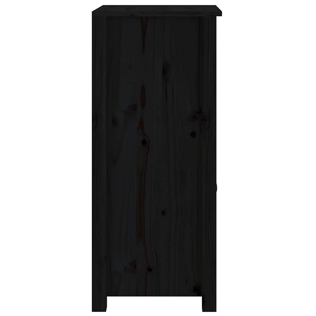 skænke 2 stk. 40x35x80 cm massivt fyrretræ sort