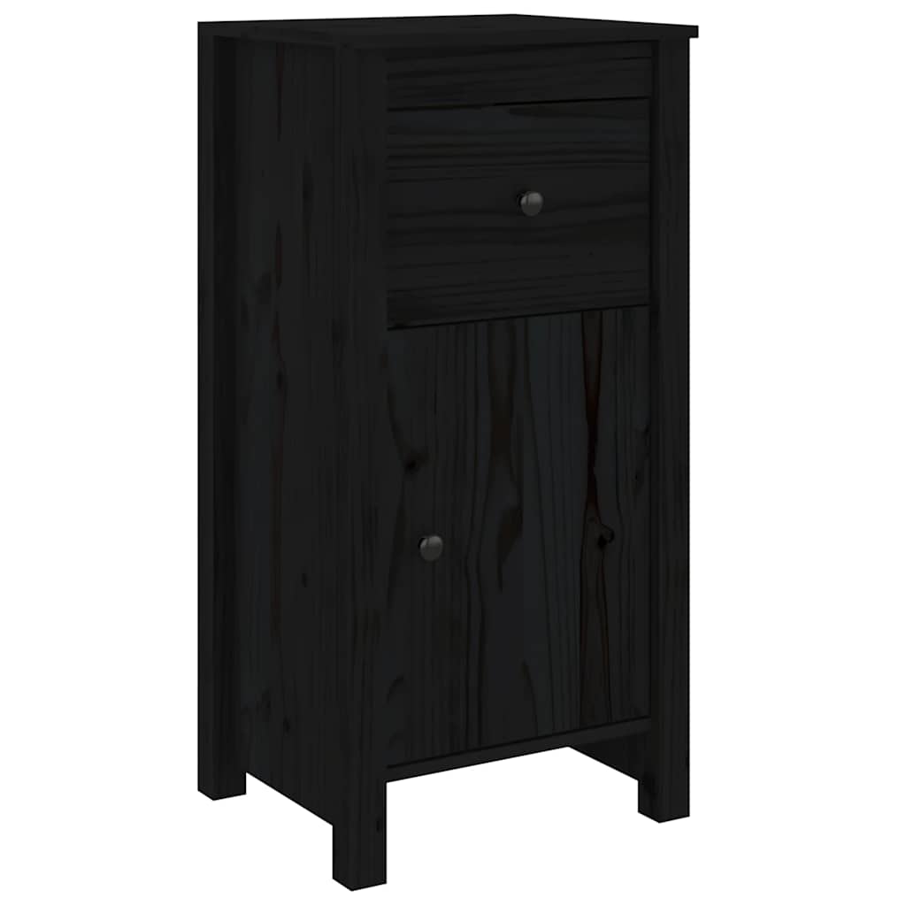 skænke 2 stk. 40x35x80 cm massivt fyrretræ sort