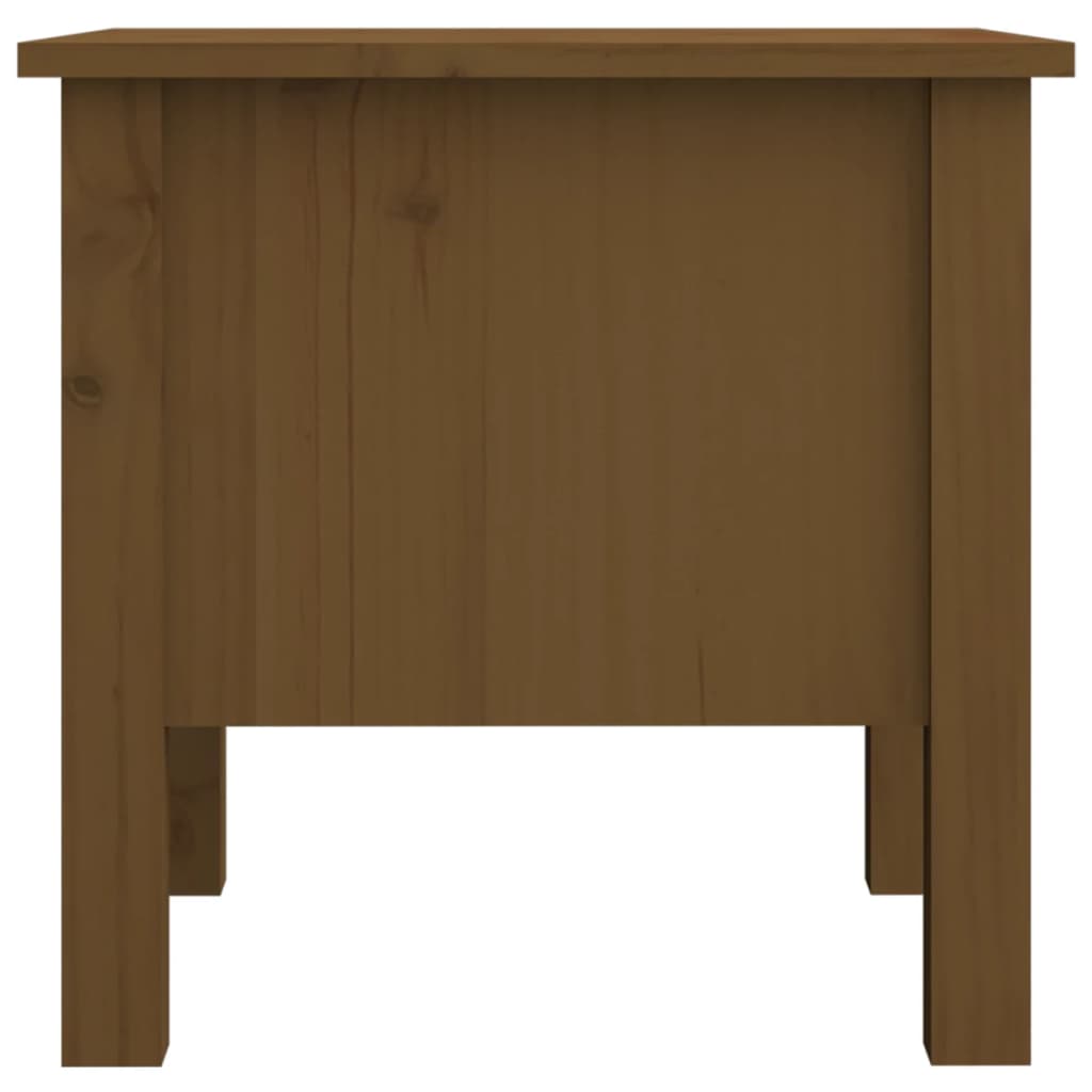sideborde 2 stk. 40x40x39 cm massivt fyrretræ gyldenbrun