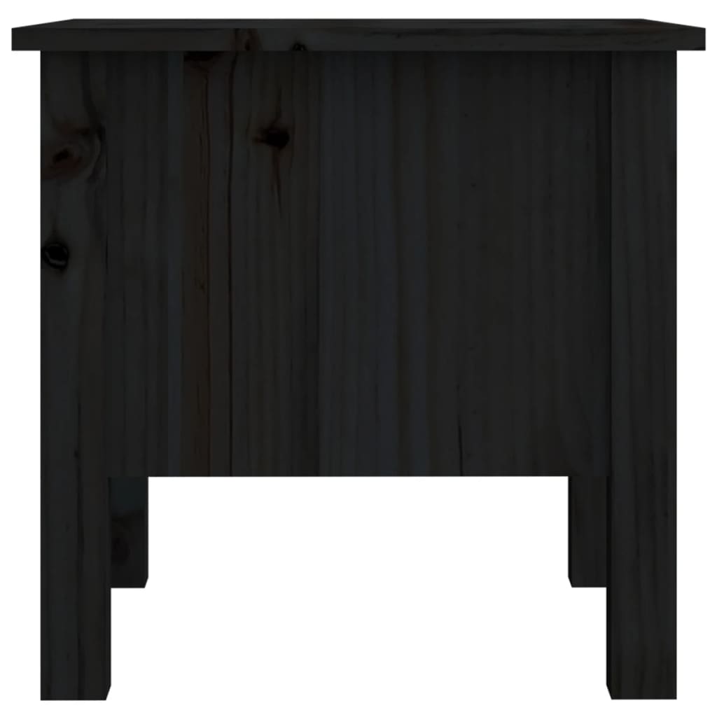 sideborde 2 stk. 40x40x39 cm massivt fyrretræ sort