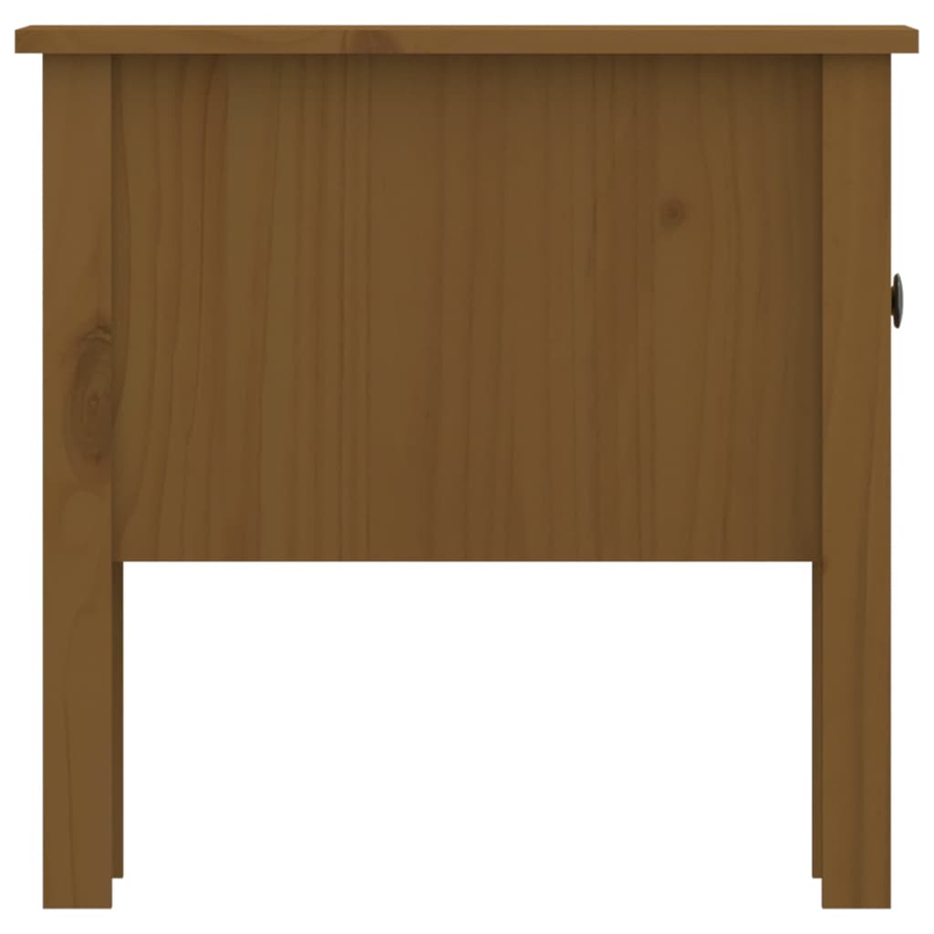 sideborde 2 stk. 50x50x49 cm massivt fyrretræ gyldenbrun