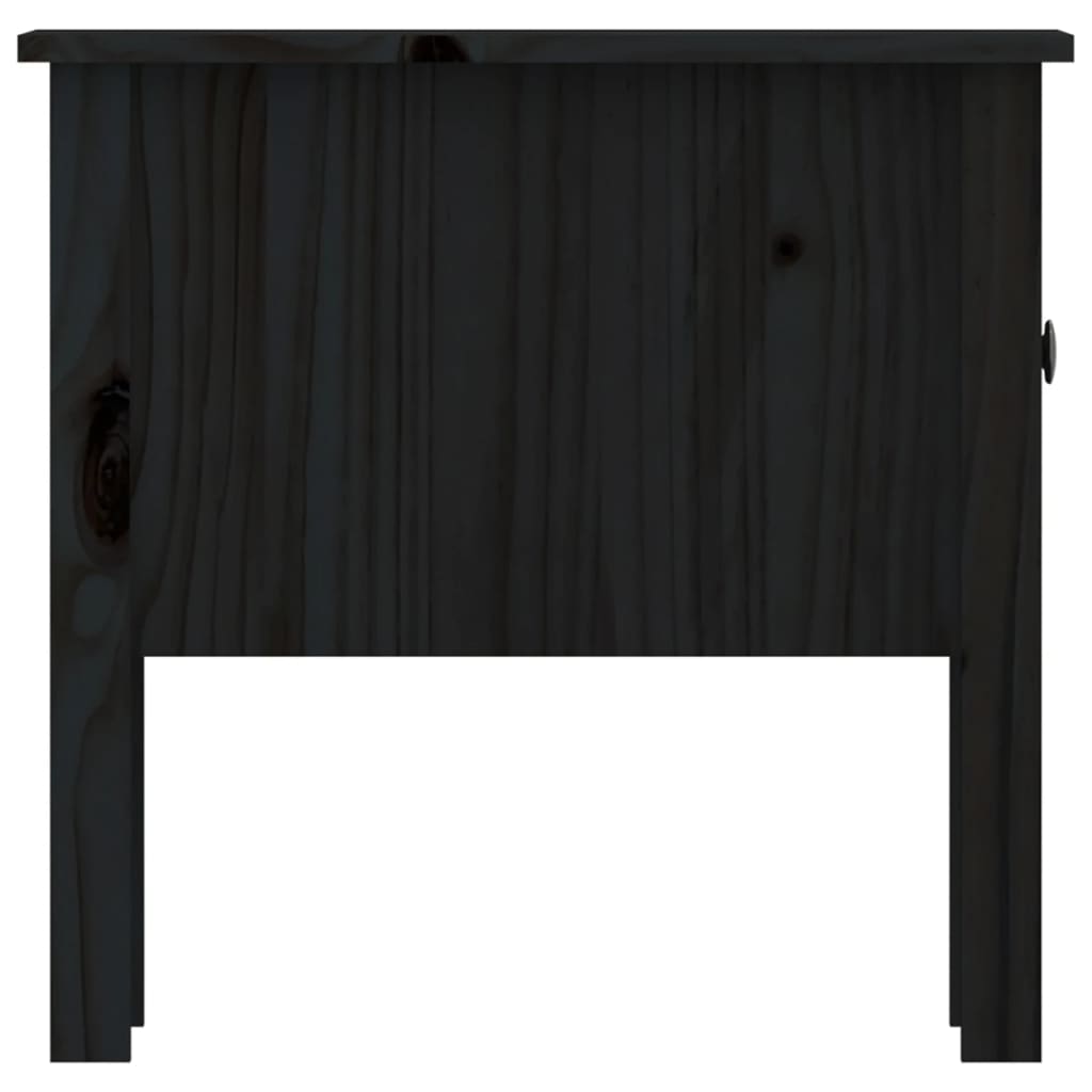sideborde 2 stk. 50x50x49 cm massivt fyrretræ sort