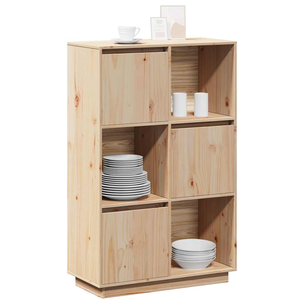 højskab 74x35x117 cm massivt fyrretræ