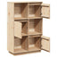 højskab 74x35x117 cm massivt fyrretræ