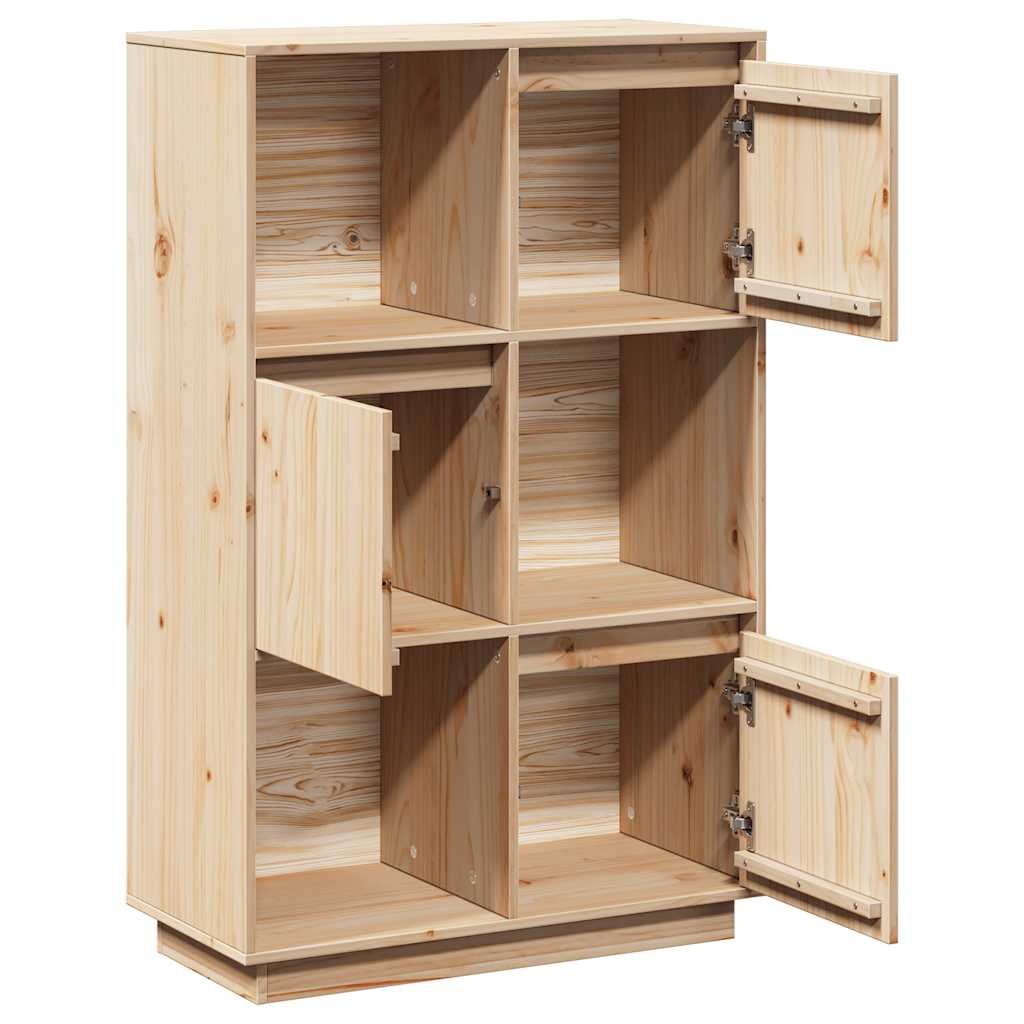 højskab 74x35x117 cm massivt fyrretræ